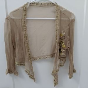 Guess Sheer Gold Shrug